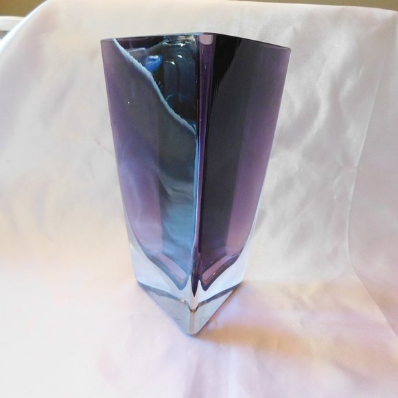 Accents Purple Triangular Cut Crystal Vase Poshmark